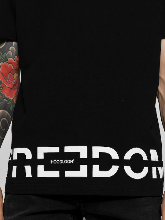 HoodLoom FREEDOM Men's Short Sleeve T-shirt Black