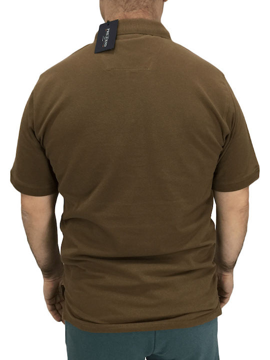 Pre End Men's Short Sleeve Blouse Polo Brown