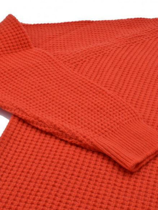 Wool & Co Herren Langarm-Pullover Orange