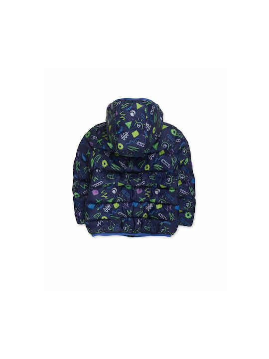 Tuc Tuc Kids Casual Jacket Short with Hood Navy Blue