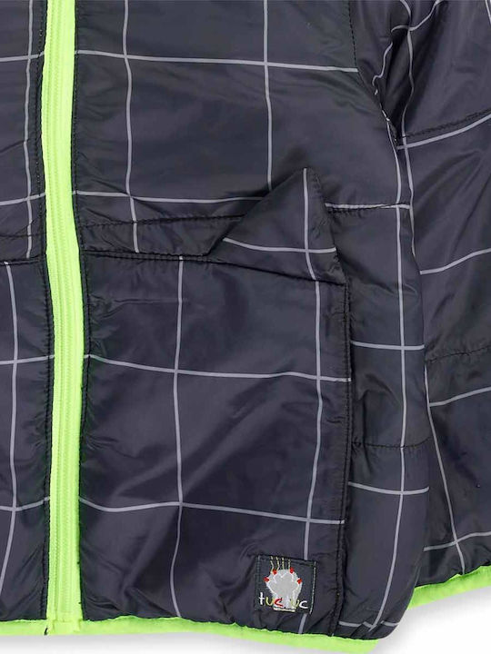 Kids' Casual Jacket Short Double Sided with Hood Gray