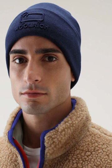 Knitted Beanie Cap Navy Blue