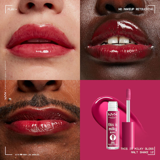 NYX Professional Makeup This Is Milky Lip Gloss 12 Malt Shake 4ml