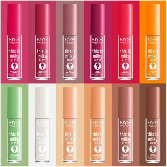 NYX Professional Makeup This Is Milky Lip Gloss 19 Choco Latte Shake 4ml
