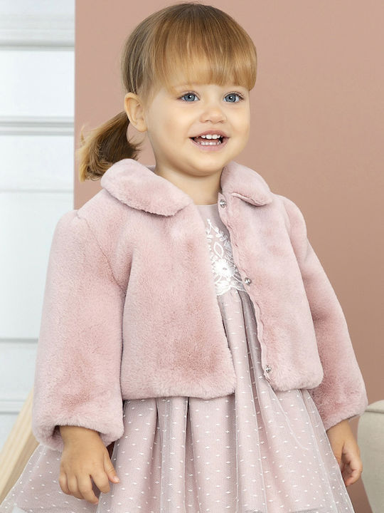 Kinderpelz Kurz Rosa