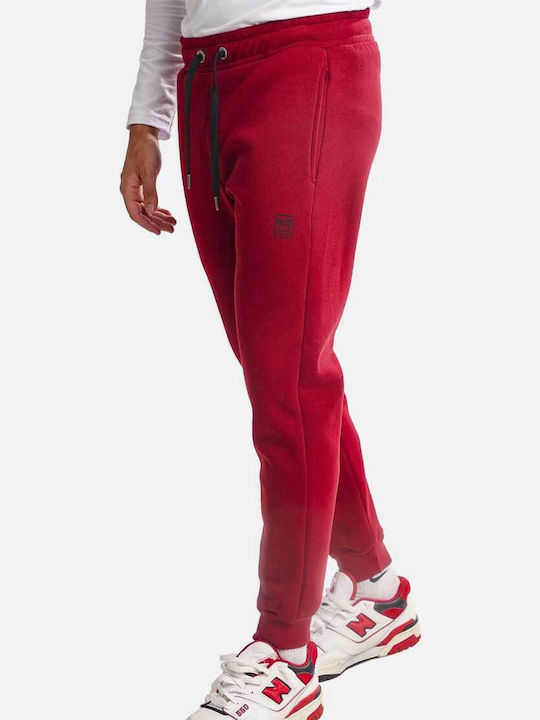 Sweatpants with Elastic Burgundy
