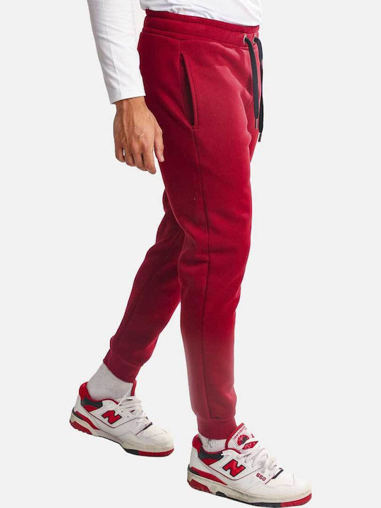 Sweatpants with Elastic Burgundy