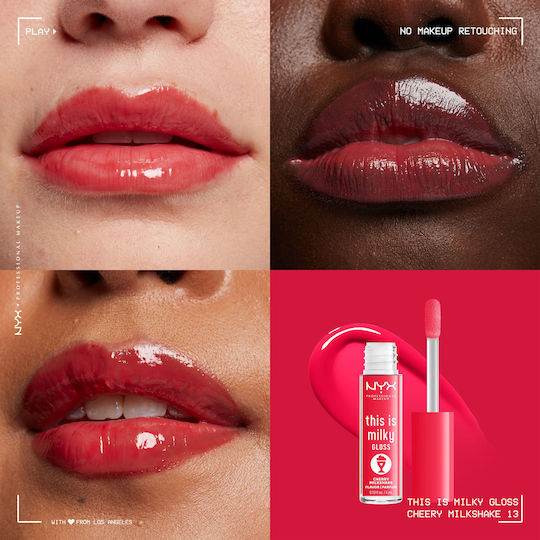NYX Professional Makeup This Is Milky Lip Gloss 13 Cherry Milk Shake 4ml