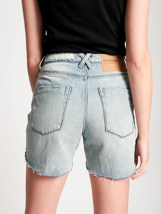 One Teaspoon Women's Jean High-waisted Shorts Blue