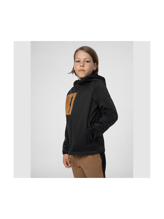 4F Kids Sports Jacket Short with Hood Black