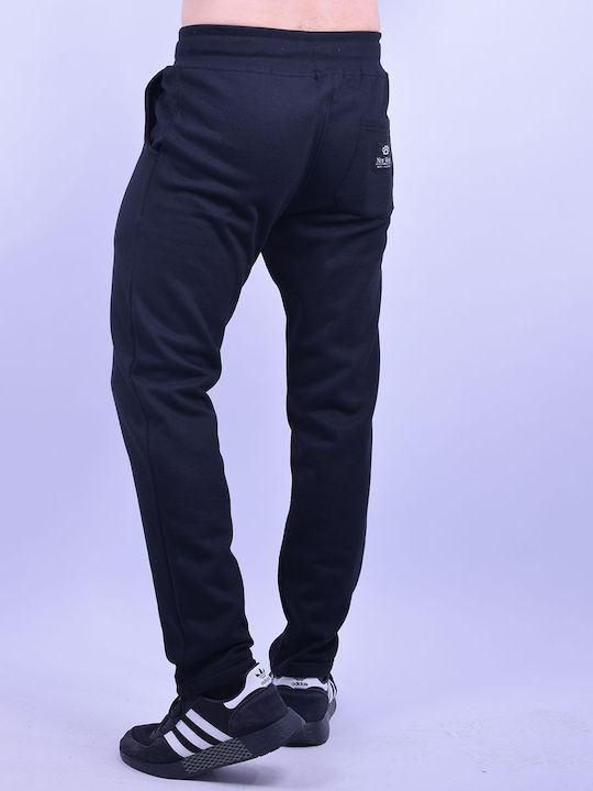 New Wave Men's Sweatpants with Rubber Black