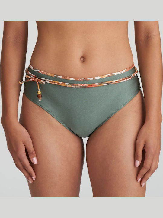 Bikini Slip Hohe Taille Khaki