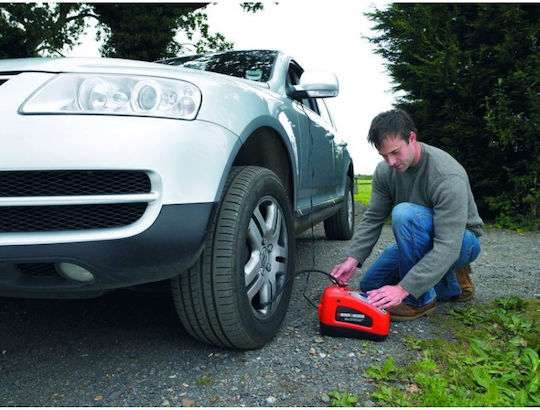 Black & Decker Τρόμπα Αυτοκινήτου 160PSI με Καλώδιο Αναπτήρα 12V