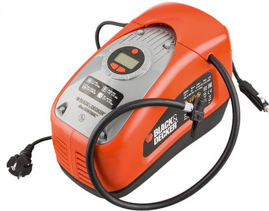 Black & Decker Τρόμπα Αυτοκινήτου 160PSI με Καλώδιο Αναπτήρα 12V