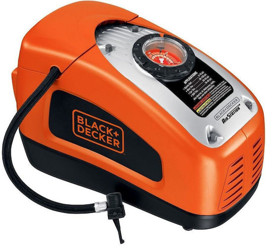 Black & Decker Τρόμπα Αυτοκινήτου 160PSI με Καλώδιο Αναπτήρα 12V
