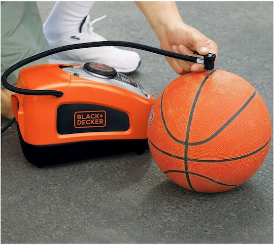 Black & Decker Τρόμπα Αυτοκινήτου 160PSI με Καλώδιο Αναπτήρα 12V