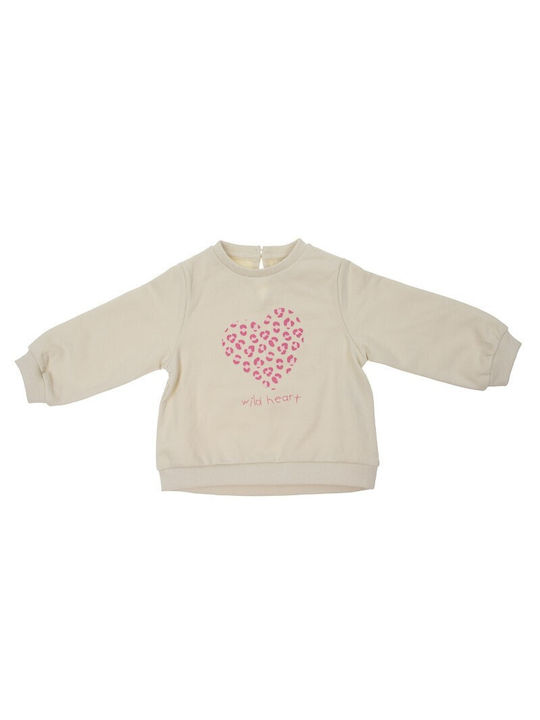 Zippy Kids Fleece Sweatshirt Ecru