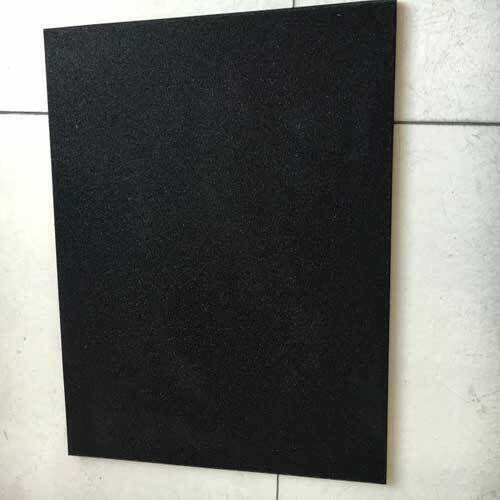 Viking Rubber Gym Exercise Equipment Floor Mat Black 100x100x1cm