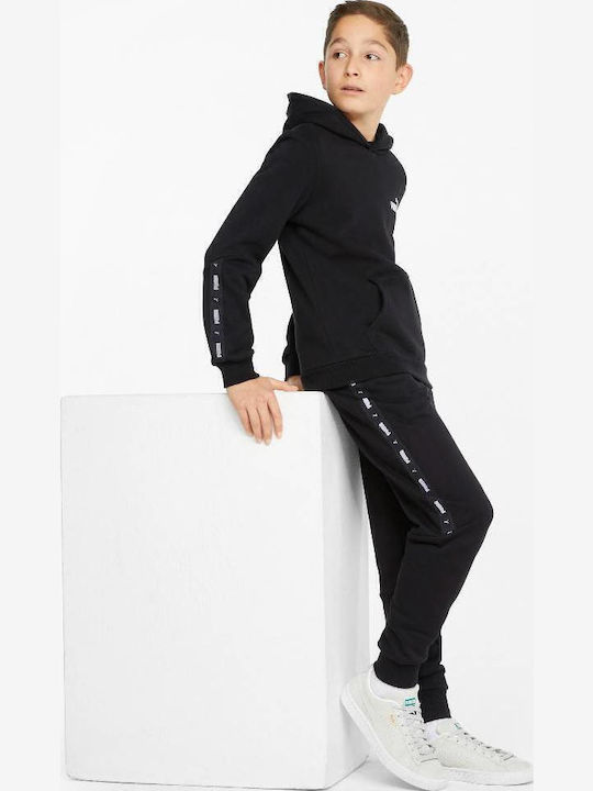 Kids Sweatshirt with Hood and Pockets Black