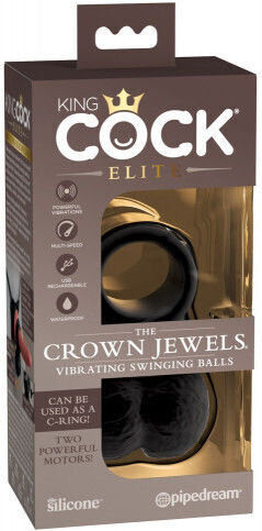 Pipedream King Cock Elite Δονούμενο Δαχτυλίδι Όρχεων Μαύρο D-236634