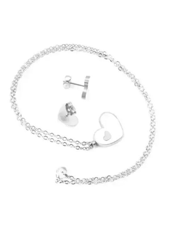 Bode Steel Set Necklace & Earrings