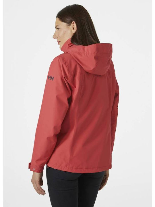 Helly Hansen Aden Women's Short Lifestyle Jacket for Spring or Autumn with Hood Red