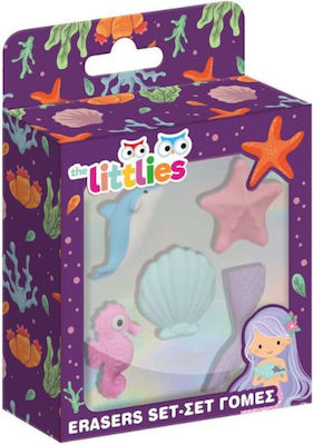 The Littlies Set Gume pentru Creion 4buc Albastre