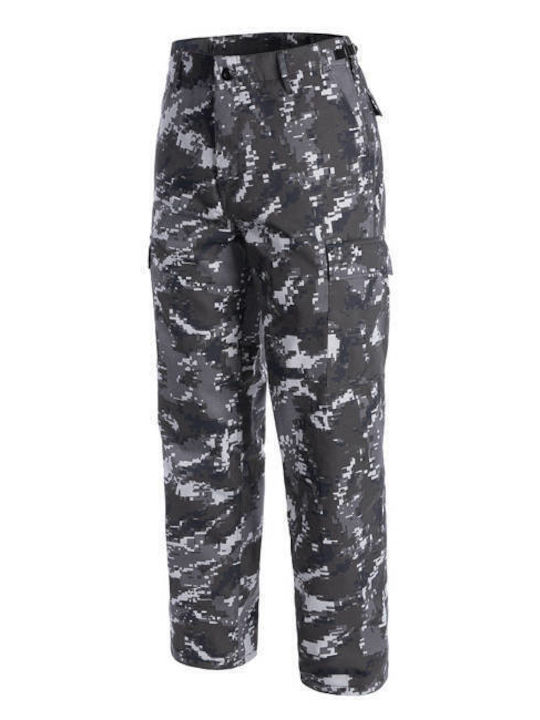Mil-Tec Military Pants Black Digital