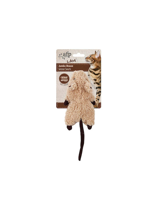 All For Paws Lambswool Jumbo Crinkle Rodent AF2118 Katzenspielzeug Maus Weiß