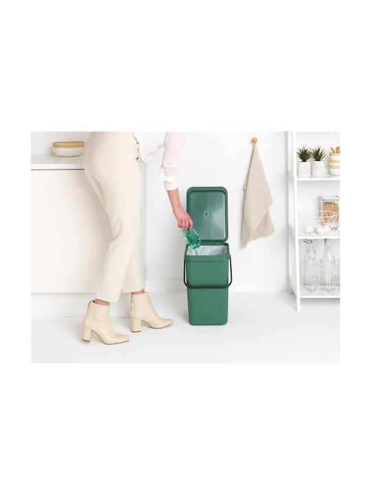 Brabantia Sort&Go Coș de Gunoi Plastic Verde 25lt 1buc