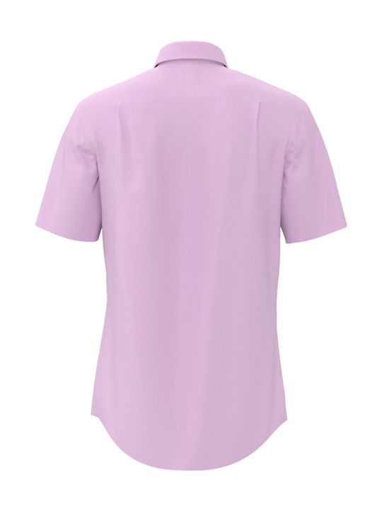 Seidensticker Men's Shirt Short Sleeve Cotton Pink