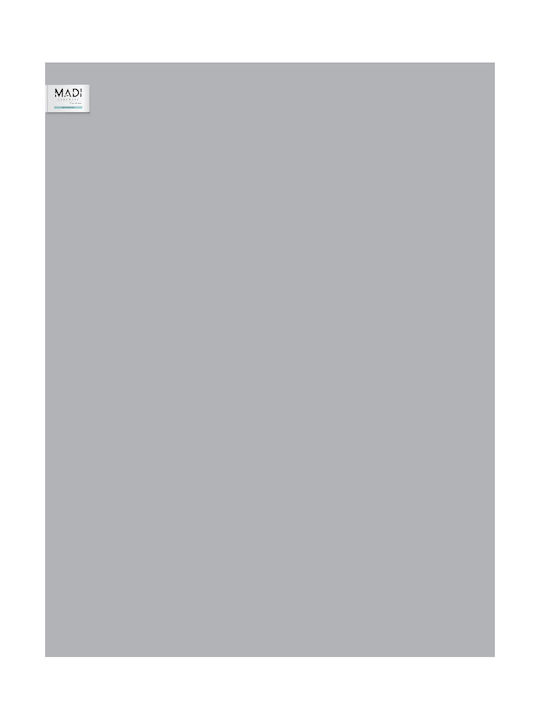 Madi Llano Κουρτίνα Μπάνιου Υφασμάτινη 180x240cm Γκρι