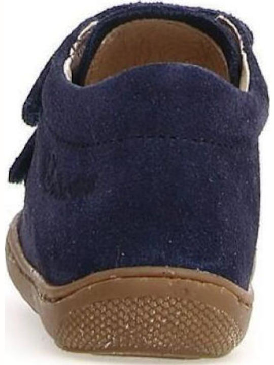 Suede Παιδικά Μποτάκια με Σκρατς Navy Μπλε