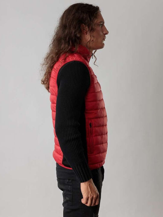 Devergo Men's Sleeveless Puffer Jacket Red