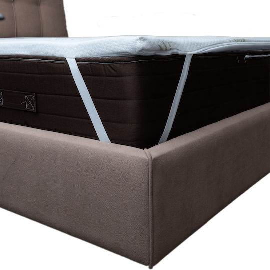 Como felt & wadding producers Mattress Topper Aloe Vera Single Memory Foam Infused with Aloe , Removable Cover & Elastic Straps 90x200x4cm