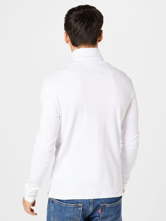 Indicode Men's Long Sleeve Blouse Turtleneck White