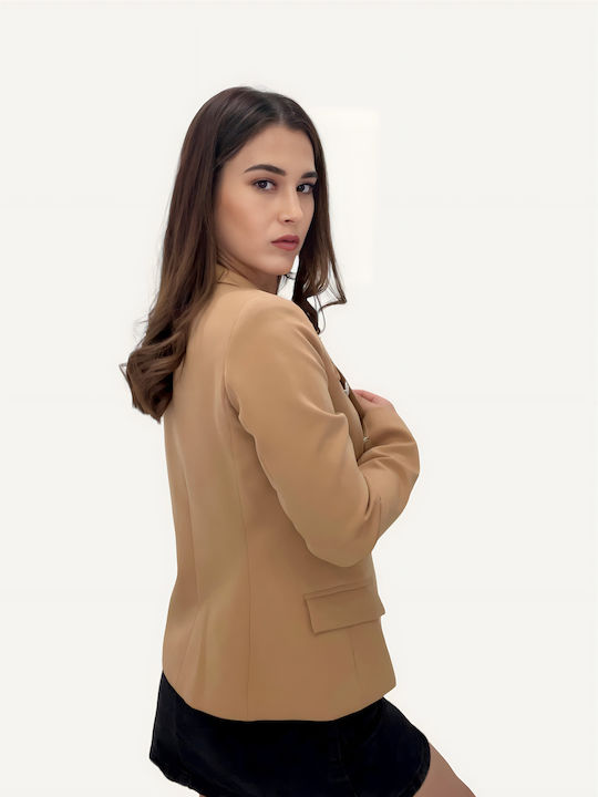 Sateen Женски Сако Кафяв