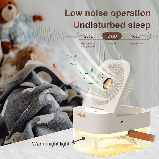 USB Fan with Water and Lighting 10W Green