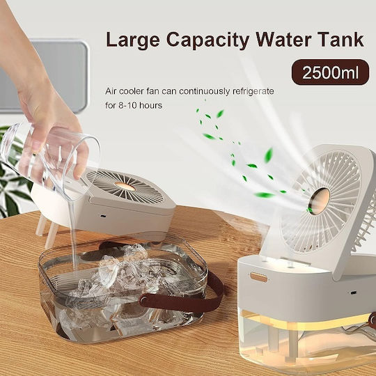 USB Fan with Water and Lighting 10W White 801208_W 6972113801208W