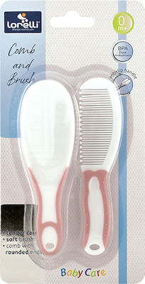 Lorelli Baby Brush & Comb Blush Pink 2pcs