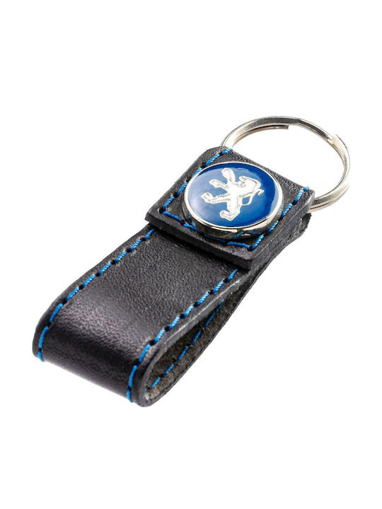 OE PSA Leder Schlüsselanhänger Blau
