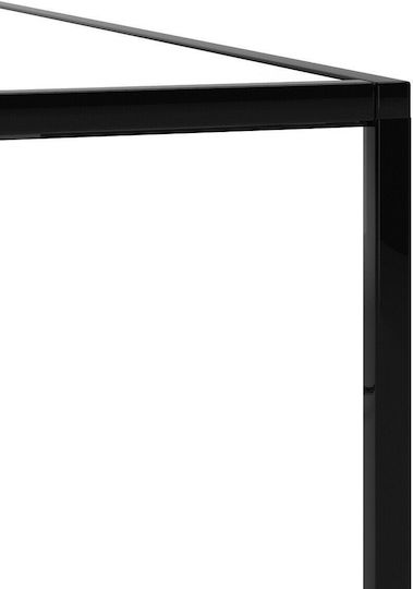 Square Central Coffee Table Glass Transparent W100xL100xH33cm