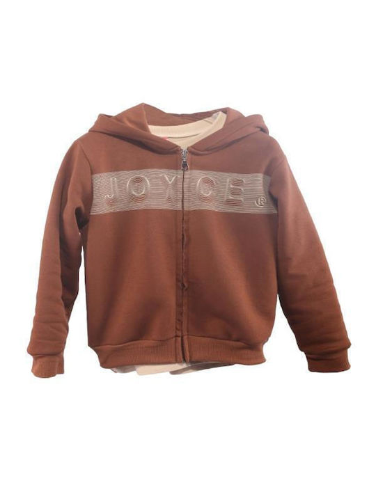 Joyce Kids Sweatpants Set Brown 3pcs