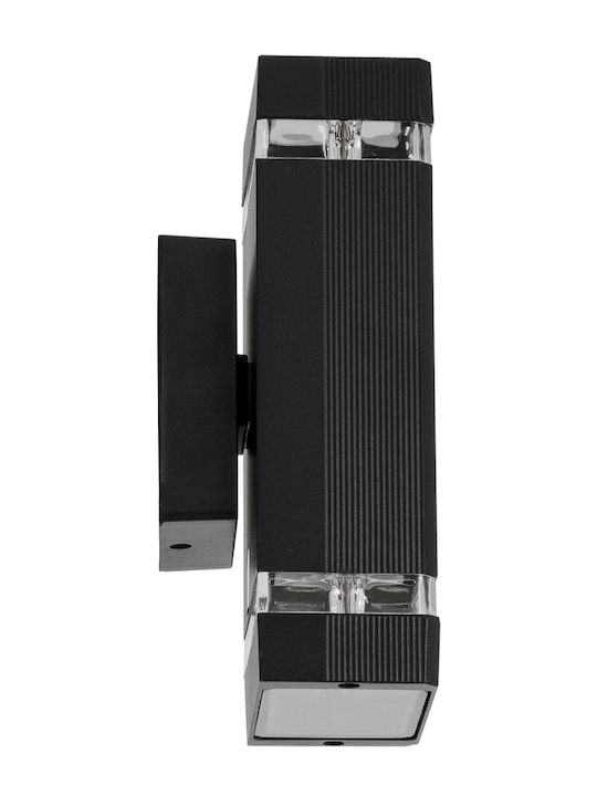 GloboStar Quatro Wall-Mounted Outdoor Light GU10 IP65 Double Beam