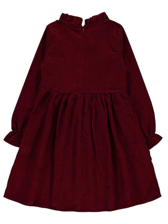 Civil Mädchen Kleid Burgundisch