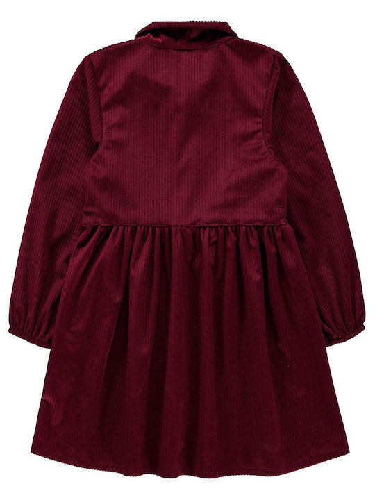 Civil Rochie pentru Copii Catifea Burgundy