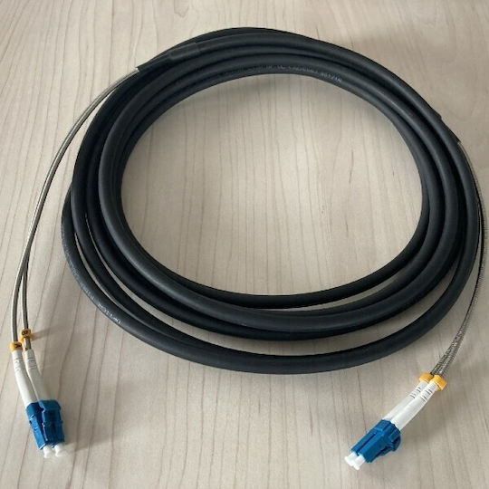 Masterlan Καλώδιο Οπτικής Ίνας LC/UPC-LC/UPC εξωτερικού χώρου 10m Μαύρο