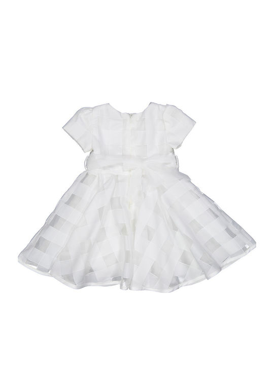 Kinderkleid Kurzärmelig Tüll Weiß
