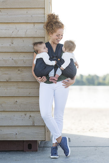 Mini Monkey Wrap Carrier Twin Black
