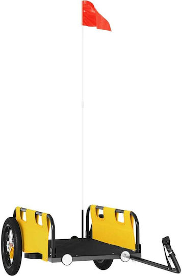 Vidaxl Yellow Oxford Fabric Iron Bicycle Trailer